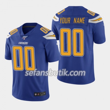 Los Angeles Chargers Tröjor Custom Nike Blå 100th - Herr Los Angeles Chargers Tröjor Custom Nike Blå 100th - Herr